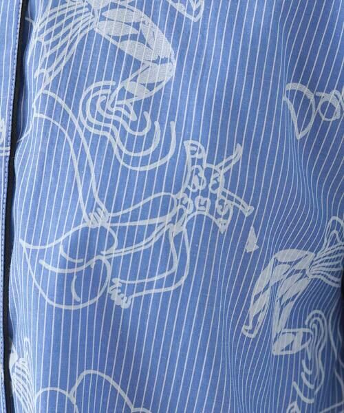 HIROKO KOSHINO / ヒロココシノ シャツ・ブラウス | イラストプリントロングブラウス/洗える | 詳細10