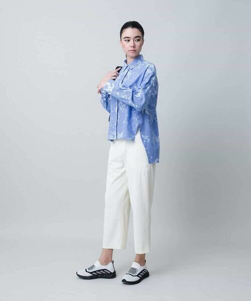 HIROKO KOSHINO / ヒロココシノ シャツ・ブラウス | イラストプリントロングブラウス/洗える | 詳細11