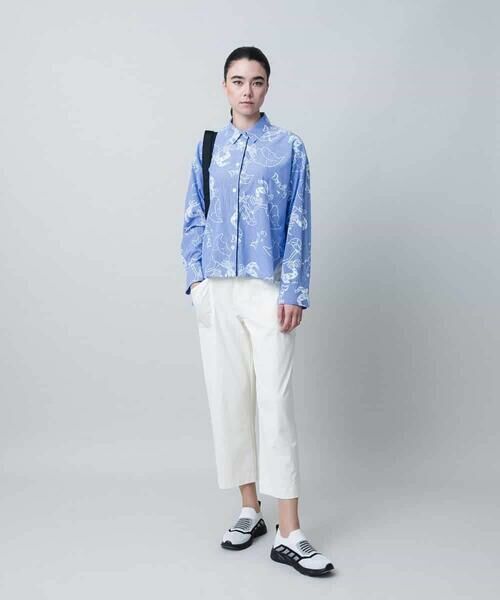 HIROKO KOSHINO / ヒロココシノ シャツ・ブラウス | イラストプリントロングブラウス/洗える | 詳細12