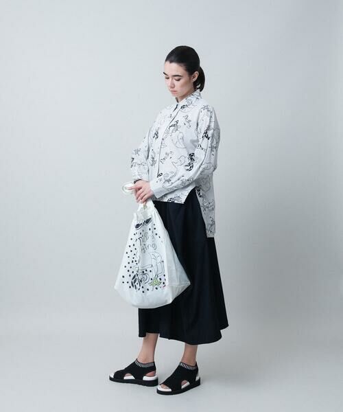 なのこ出品　ロングシャツ レイヤード／重ね着／前開きボタン】シアーロングシャツ