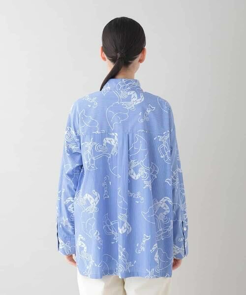 HIROKO KOSHINO / ヒロココシノ シャツ・ブラウス | イラストプリントロングブラウス/洗える | 詳細3