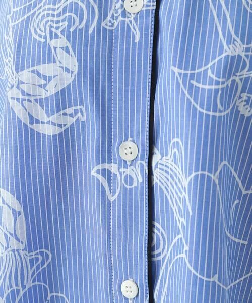 HIROKO KOSHINO / ヒロココシノ シャツ・ブラウス | イラストプリントロングブラウス/洗える | 詳細9