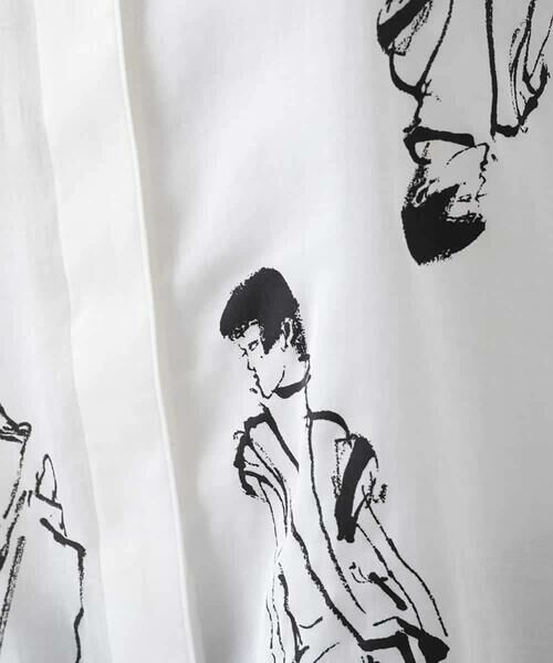 HIROKO KOSHINO / ヒロココシノ シャツ・ブラウス | デザイン画プリントシャツ/日本製/洗える | 詳細8