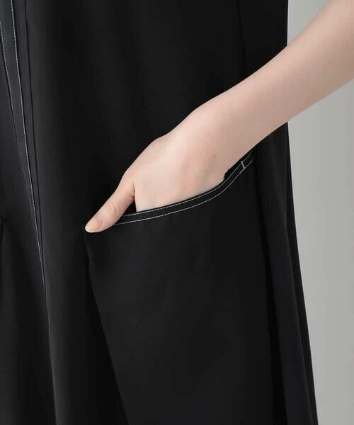 HIROKO KOSHINO / ヒロココシノ ロング・マキシ丈ワンピース | 異素材ジョイントワンピース/洗える | 詳細7