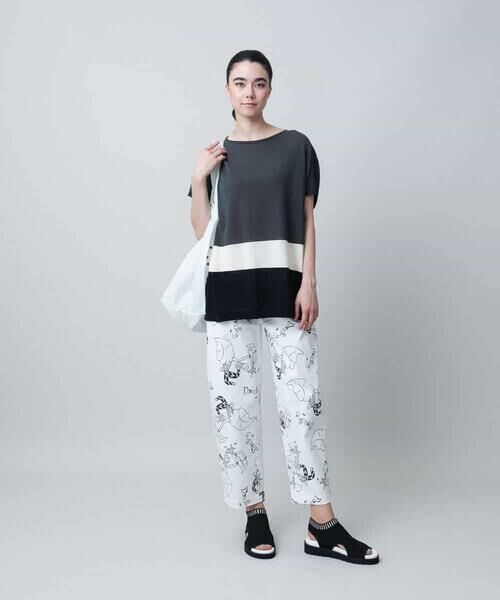 HIROKO KOSHINO / ヒロココシノ ニット・セーター | 配色ブロッキングニットプルオーバー/日本製/洗える | 詳細9