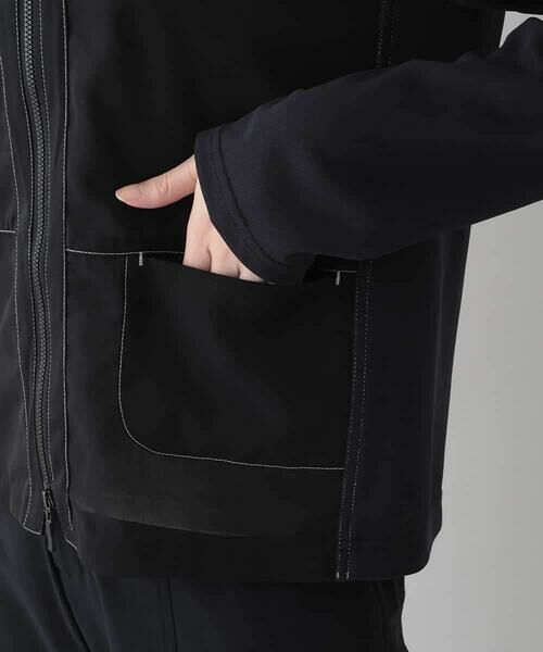HIROKO KOSHINO / ヒロココシノ ノーカラージャケット | 異素材ノーカラージャケット/洗える | 詳細7