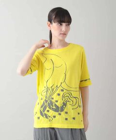 HIROKO KOSHINO / ヒロココシノ カットソー | ラメプリントデザインカットソー /日本製/洗える