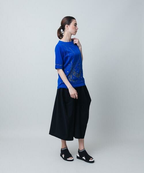 HIROKO KOSHINO / ヒロココシノ カットソー | ラメプリントデザインカットソー /日本製/洗える | 詳細10