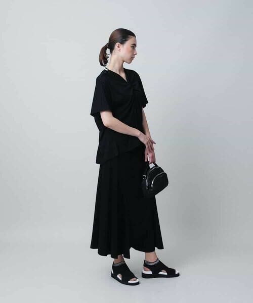 HIROKO KOSHINO / ヒロココシノ カットソー | 配色リブ切り替えツイストカットソー /日本製/洗える | 詳細10