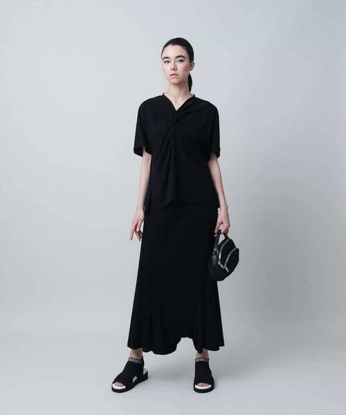 HIROKO KOSHINO / ヒロココシノ カットソー | 配色リブ切り替えツイストカットソー /日本製/洗える | 詳細9