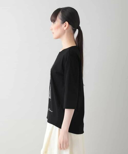 HIROKO KOSHINO / ヒロココシノ 絵画フェイスプリントカットソー /日本製/洗える 絵画フェイスプリントカットソー ／日本製／洗える | HIROKO