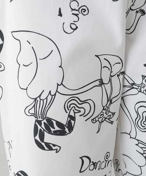 ほしのページ モチーフプリントバンドカラーシャツ/洗える(ブラウス・シャツ