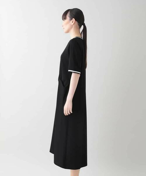 HIROKO KOSHINO / ヒロココシノ ロング・マキシ丈ワンピース | 配色リブツイストデザインワンピース/日本製/洗える | 詳細2