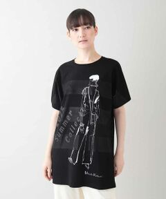 HIROKO KOSHINO / ヒロココシノ カットソー | デザイン画プリントチュニック/日本製/洗える