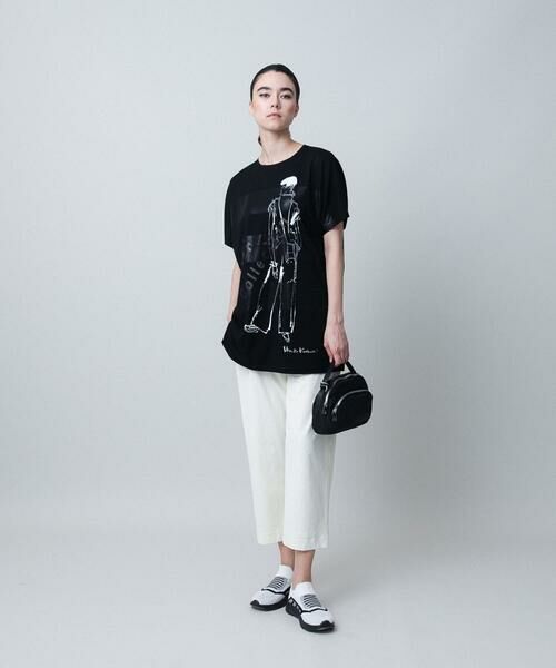 HIROKO KOSHINO / ヒロココシノ カットソー | デザイン画プリントチュニック/日本製/洗える | 詳細10