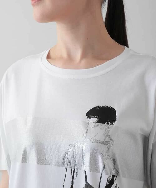 HIROKO KOSHINO / ヒロココシノ カットソー | デザイン画プリントチュニック/日本製/洗える | 詳細3