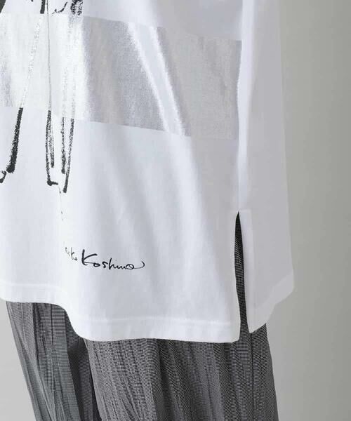 HIROKO KOSHINO / ヒロココシノ カットソー | デザイン画プリントチュニック/日本製/洗える | 詳細6