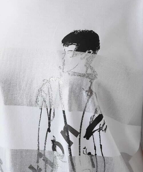 HIROKO KOSHINO / ヒロココシノ カットソー | デザイン画プリントチュニック/日本製/洗える | 詳細7