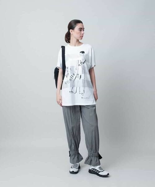 HIROKO KOSHINO / ヒロココシノ カットソー | デザイン画プリントチュニック/日本製/洗える | 詳細9