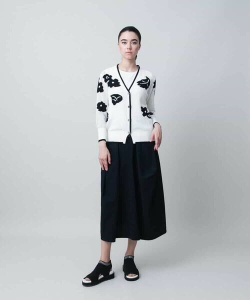 HIROKO KOSHINO / ヒロココシノ セットアップ | メッシュインターシャニットカーディガン/洗える | 詳細12
