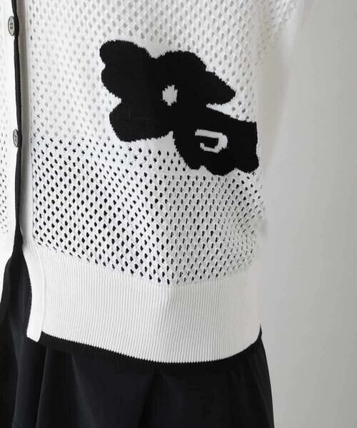 HIROKO KOSHINO / ヒロココシノ セットアップ | メッシュインターシャニットカーディガン/洗える | 詳細7