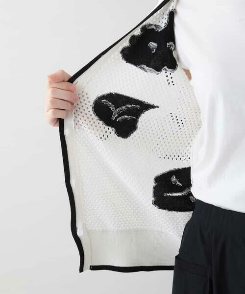 HIROKO KOSHINO / ヒロココシノ セットアップ | メッシュインターシャニットカーディガン/洗える | 詳細8