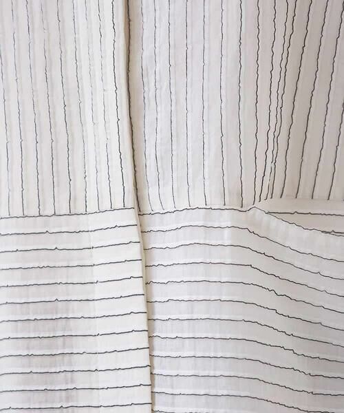 HIROKO KOSHINO / ヒロココシノ シャツ・ブラウス | タックジャガードストライプブラウス /日本製 | 詳細11