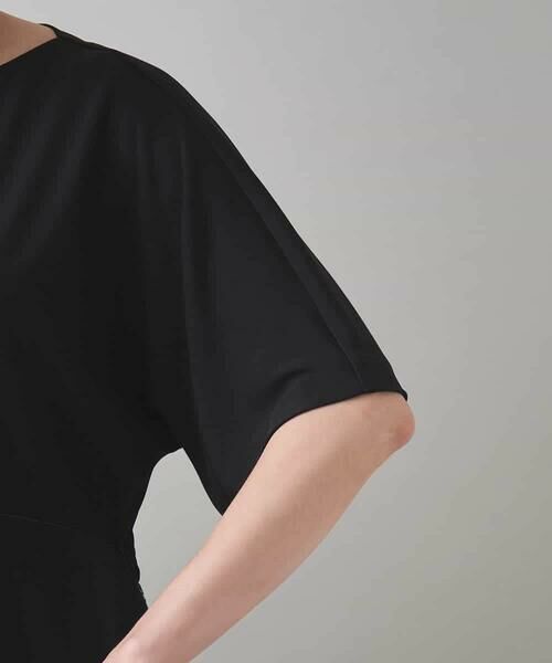 HIROKO KOSHINO / ヒロココシノ ロング・マキシ丈ワンピース | 線画プリント切り替えデザインワンピース/日本製 | 詳細5