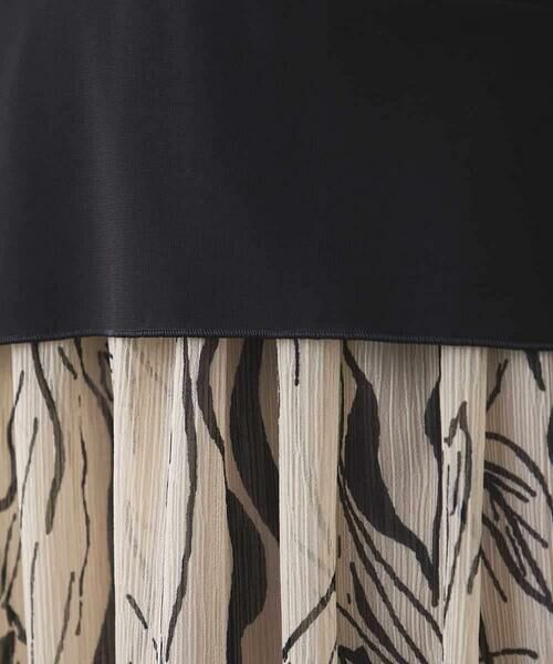 HIROKO KOSHINO / ヒロココシノ ロング・マキシ丈ワンピース | 線画プリント切り替えデザインワンピース/日本製 | 詳細9