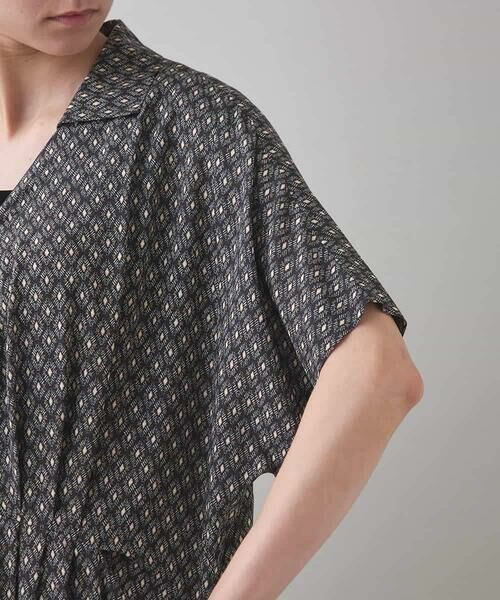 HIROKO KOSHINO / ヒロココシノ ロング・マキシ丈ワンピース | 幾何シャイニープリントワンピース/日本製/洗える | 詳細5