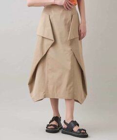 HIROKO KOSHINO / ヒロココシノ ロング・マキシ丈スカート | 立体タックデザインフレアスカート/洗える