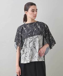HIROKO KOSHINO / ヒロココシノ シャツ・ブラウス | スカーフレイヤードデザインブラウス/日本製/洗える