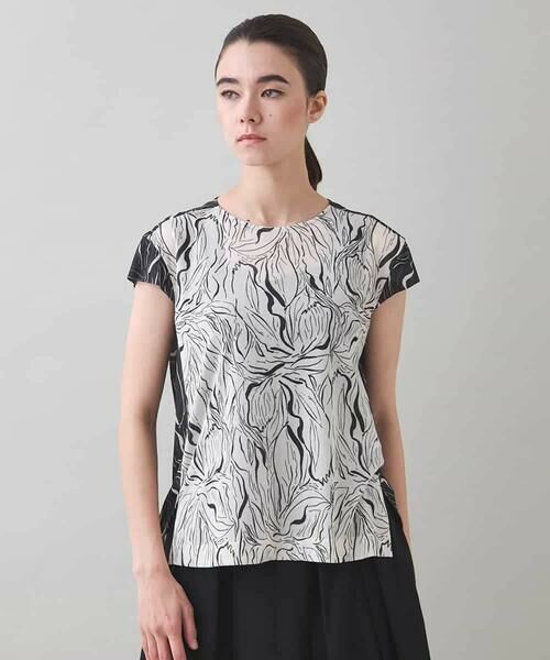 HIROKO KOSHINO / ヒロココシノ シャツ・ブラウス | スカーフレイヤードデザインブラウス/日本製/洗える | 詳細6