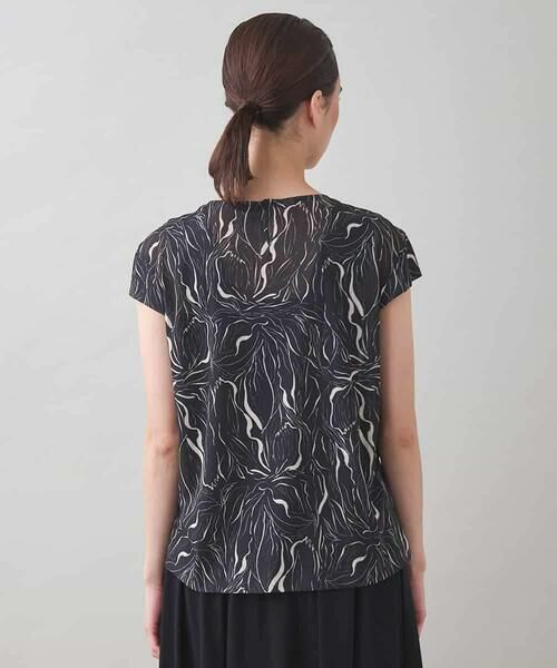 HIROKO KOSHINO / ヒロココシノ シャツ・ブラウス | スカーフレイヤードデザインブラウス/日本製/洗える | 詳細8