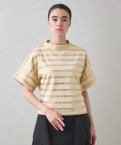 HIROKO KOSHINO / ヒロココシノ カットソー | 箔ボーダーコットンカットソー /日本製/洗える