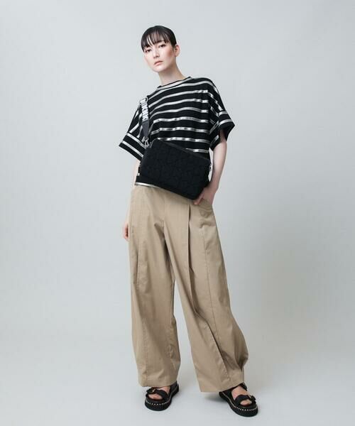 HIROKO KOSHINO / ヒロココシノ カットソー | 箔ボーダーコットンカットソー /日本製/洗える | 詳細10