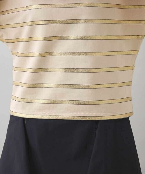 HIROKO KOSHINO / ヒロココシノ カットソー | 箔ボーダーコットンカットソー /日本製/洗える | 詳細6