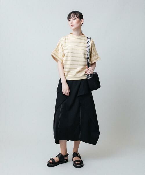 HIROKO KOSHINO / ヒロココシノ カットソー | 箔ボーダーコットンカットソー /日本製/洗える | 詳細8