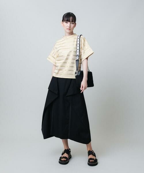 HIROKO KOSHINO / ヒロココシノ カットソー | 箔ボーダーコットンカットソー /日本製/洗える | 詳細9