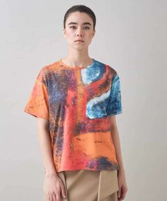 HIROKO KOSHINO / ヒロココシノ カットソー | 絵画プリントスムースカットソー/日本製/洗える