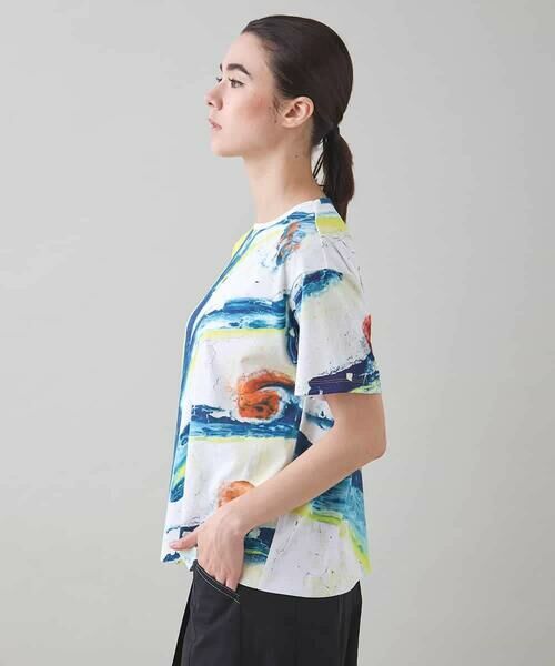 HIROKO KOSHINO / ヒロココシノ カットソー | 絵画プリントスムースカットソー/日本製/洗える | 詳細1