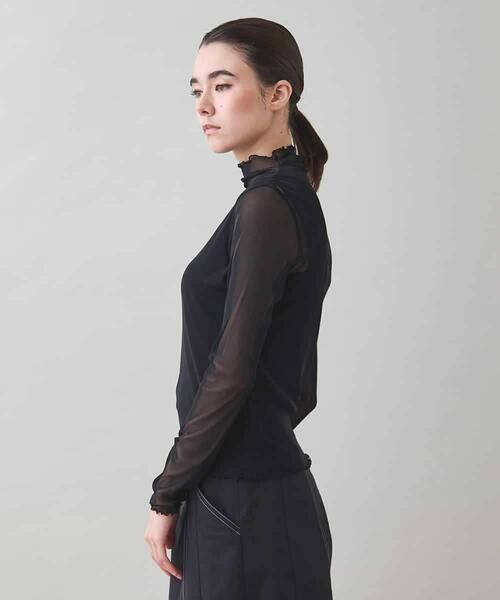 HIROKO KOSHINO / ヒロココシノ カットソー | チュールハイネックプルオーバー/日本製/洗える | 詳細1