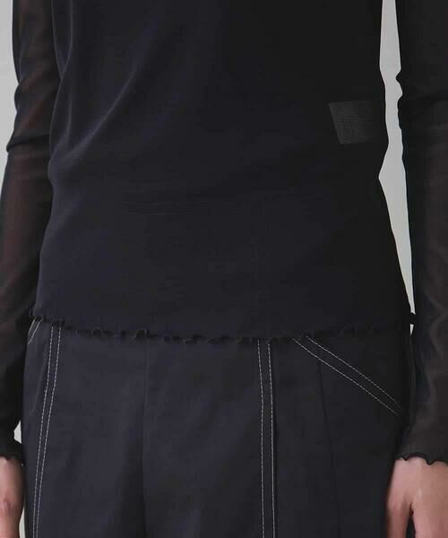 HIROKO KOSHINO / ヒロココシノ カットソー | チュールハイネックプルオーバー/日本製/洗える | 詳細5