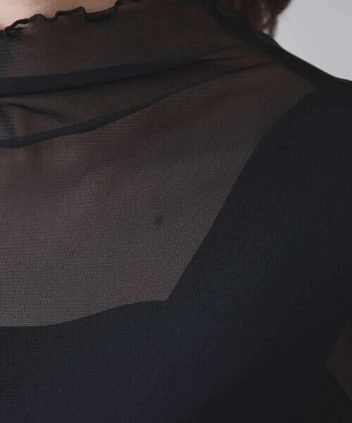 HIROKO KOSHINO / ヒロココシノ カットソー | チュールハイネックプルオーバー/日本製/洗える | 詳細6