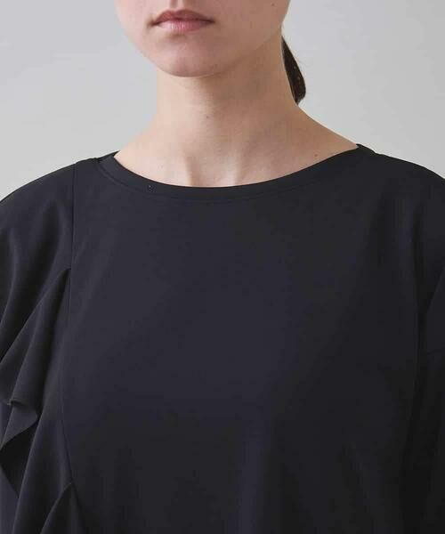 HIROKO KOSHINO / ヒロココシノ チュニック | ドレープフリルアシンメトリーカットチュニック /日本製/洗える | 詳細3