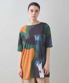 HIROKO KOSHINO / ヒロココシノ チュニック | モチーフプリントチュニック丈カットソー /日本製/洗える