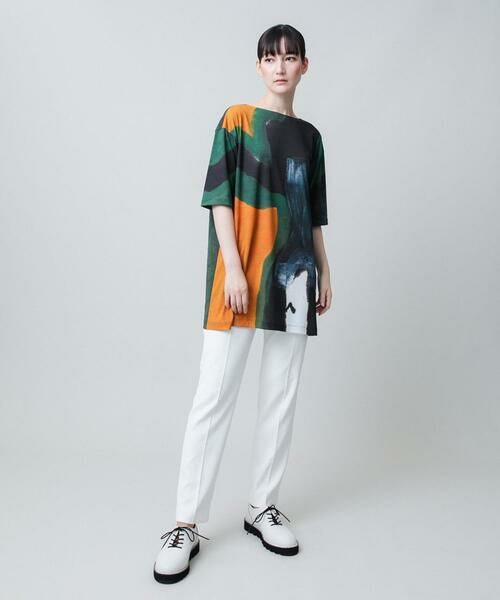 HIROKO KOSHINO / ヒロココシノ チュニック | モチーフプリントチュニック丈カットソー /日本製/洗える | 詳細10