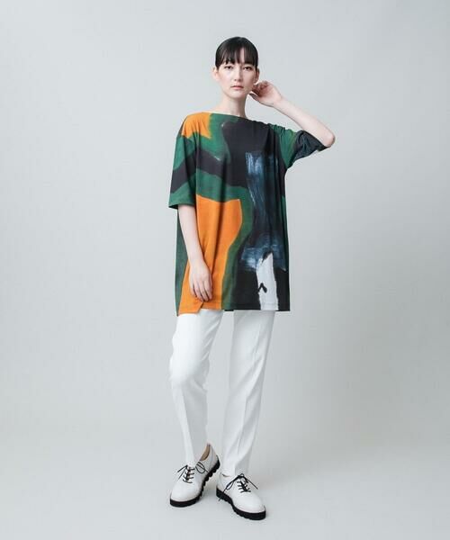 HIROKO KOSHINO / ヒロココシノ チュニック | モチーフプリントチュニック丈カットソー /日本製/洗える | 詳細9