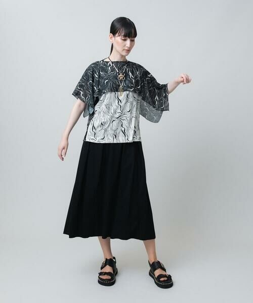 HIROKO KOSHINO / ヒロココシノ ロング・マキシ丈スカート | 【UVカット/遮熱性】タックアクセントフレアスカート /日本製/洗える | 詳細10