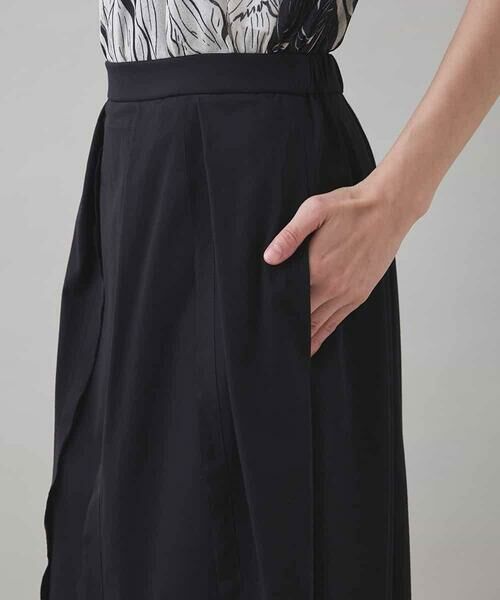 HIROKO KOSHINO / ヒロココシノ ロング・マキシ丈スカート | 【UVカット/遮熱性】タックアクセントフレアスカート /日本製/洗える | 詳細6